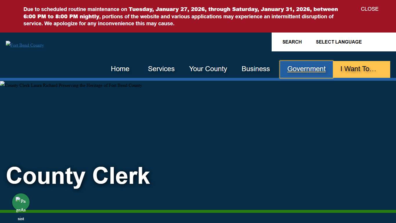 County Clerk Fort Bend County